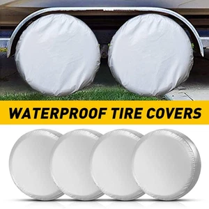 4PCS Wheel Tire Covers Set RV Trailer Camper Sun Car Protector 30-32" EXC - Picture 1 of 10