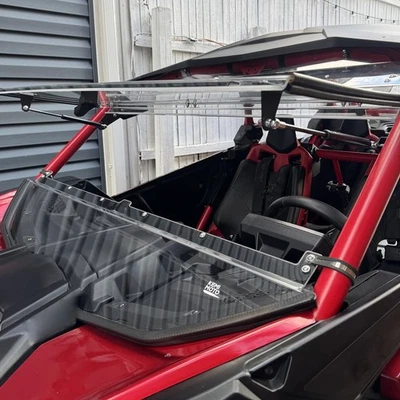 Parabrisas delantero abatible con recubrimiento duro de 1/4" para Can-Am Maverick X3/X3 MAX 2017-2025 Foto 1 de 4