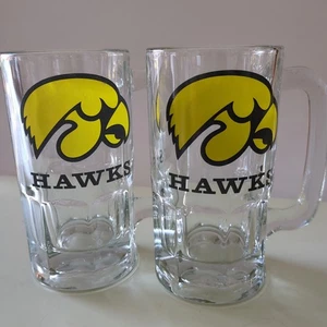 2er Set Iowa Hawks Hawkeyes 12 Unzen Glas Bierkrug Steine Weihnachtsgeschenk - Bild 1 von 5