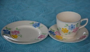 ART DECO British Anchor TEA Trio Cup Saucer Plate Ex. Cond VINTAGE Made-England - Bild 1 von 1