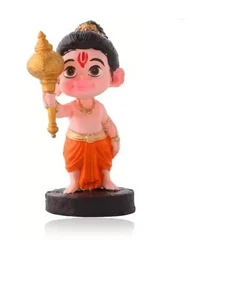Bal Hanuman with Gada Idol Hanuman Ji Car Dashboard  Idol 4 Inch Resin - Picture 1 of 3