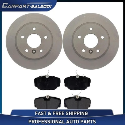 11.98" Rear Disc Rotors Brake Pads Kit for 1995-2000 Land Rover Range Rover 4.0L - Image 1 of 4