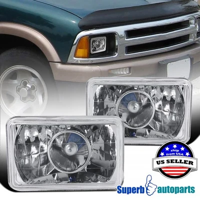 Fits 4X6 Projector Seal Beam Headlights Head Lamps Pair w/ H4 Bulbs — 第 1/4 张图片