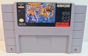 Nintendo SNES Saturday Night Slam Masters Cartridge Tested, Working - Picture 1 of 5