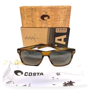 Occhiali da sole Costa Del Mar Aransas cristallo marrone tartaruga vetro polarizzato con custodia - Foto 1 di 12