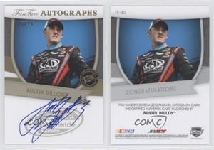 2012 Press Pass Fanfare Auto Gold /99 Austin Dillon #AD Auto