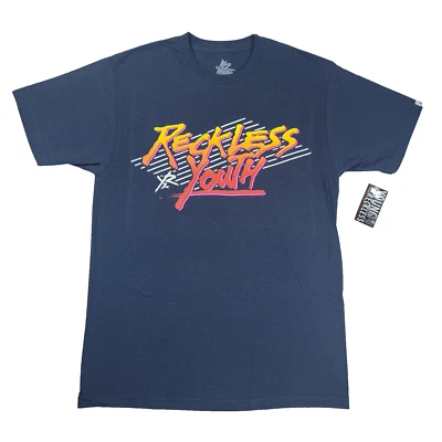 Camiseta Young and Reckless Y&R Para Hombre Talla Grande Azul Manga Corta Y2K Patinador Foto 1 de 4
