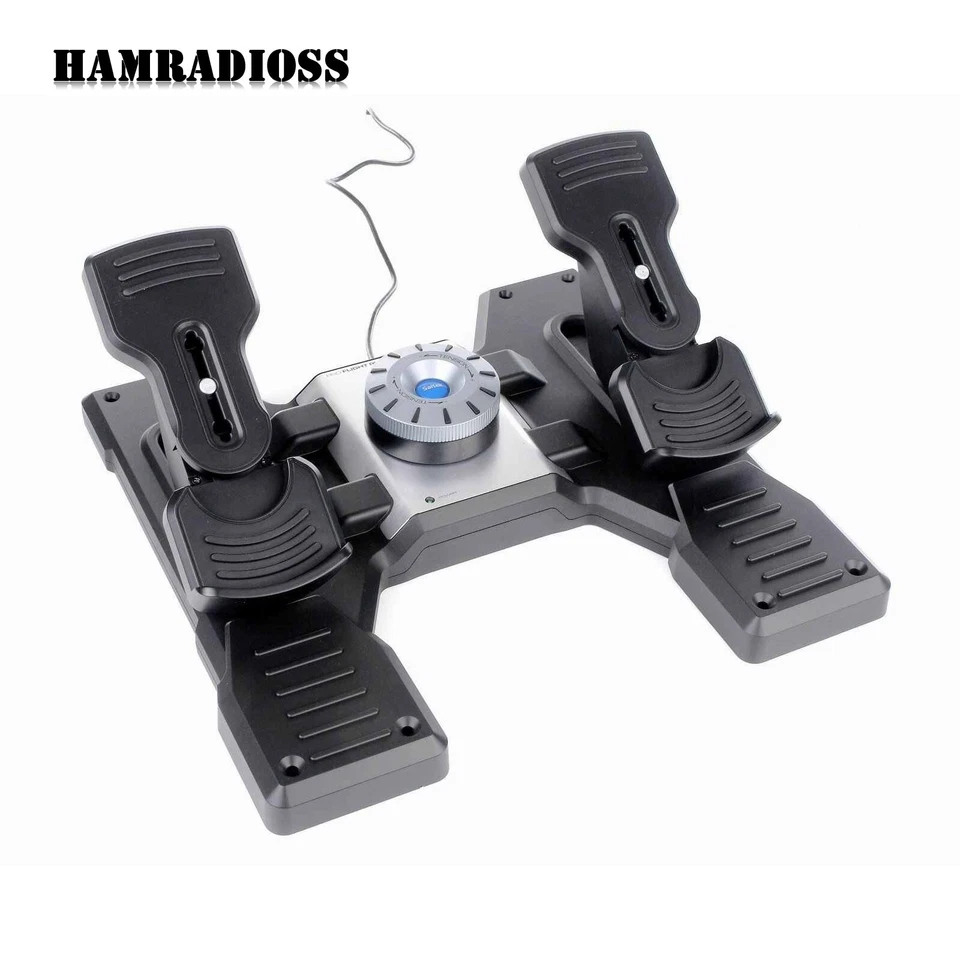 Original Pro Flight Rudder Pedals with Tension Dial for PC Mad Catz Saitek - Image 1 of 1