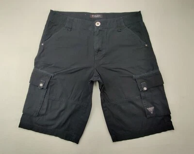 Guess Men's 32x12" Black Cargo Summer Shorts - Image 1 of 4