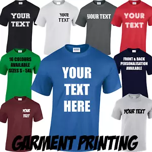 PERSONALISED T SHIRT CUSTOM DESIGN YOUR TEXT PRINTED UNISEX MENS STAG PARTY TOP - Picture 1 of 3