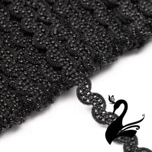 Beaded Trim - Lurex Ric Rac with Beaded Centre 12mm Style 13176 (Price per 1m... - Picture 1 of 3