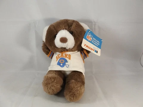 Chicago Bears Collectible Teddy Bear Trudy NFL Official License With Tag VTG 80s Cover