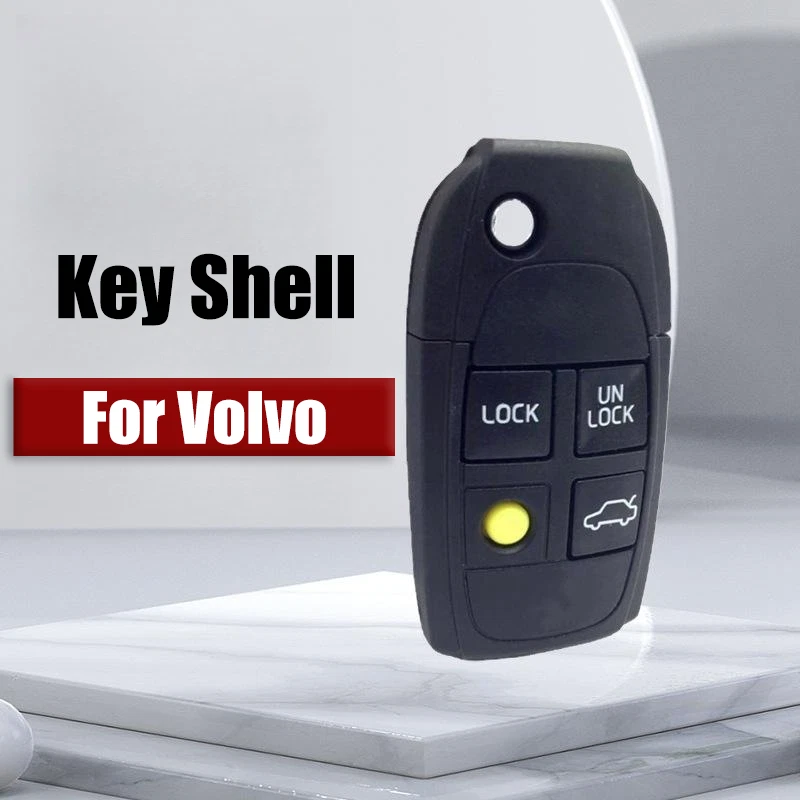 1 pieza 3+1 botón coche llavero carcasa cubierta para Volvo S40 V40 S60 S80 C70 1999-2004 Foto 1 de 4
