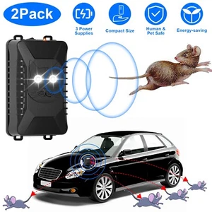 2X Ultrasonic Mouse Repeller Car Vehicle Rat Rodent Repellent Pest Animal Deter - Picture 1 of 15