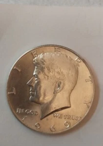 1969 silver  half  dollar - Picture 1 of 2