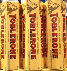 TOBLERONE Swiss Milk Chocolate Honey Almond Nougat 18 Bars 3.52 oz Each Bar