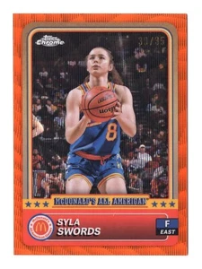 Syla Swords 2024 Topps Chrome McDonalds Orange Wave Refractor #'d 30/35 - Picture 1 of 2