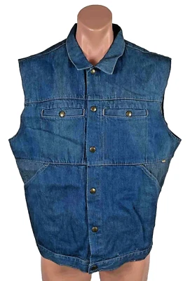 Vintage Levi’s Denim Best WP-1911 70621-9015 Cuero Pestaña Lateral 6 Botones EE. UU. XL Foto 1 de 4