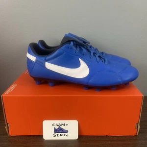 Nike Premier 3 III FG AT5889-414 Soccer Cleats Blue Shoes White Men’s Sz 12.5 - Picture 1 of 9