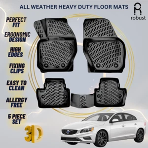 Floor Mats Liners For Volvo S60 2014-2018 All Weather Heavy Duty 3D Car Rugs New - Picture 1 of 9