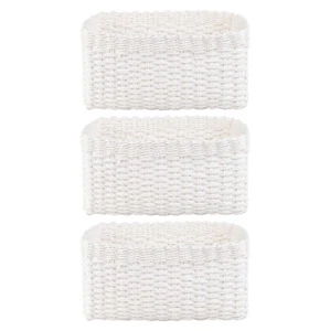 3er Pack Papier Seil Aufbewahrungskorb - Weiß - 360x240x170 mm (02591x3) - Bild 1 von 3