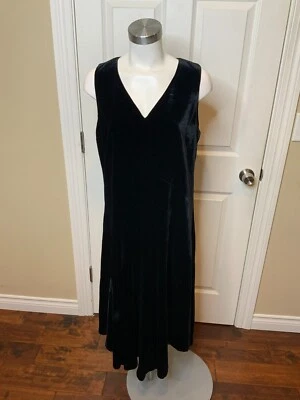 Vestido Lápiz Lafayette 148 New York Terciopelo Negro Cuello en V Nuevo con Etiquetas $1,198 Talla 10 Foto 1 de 4