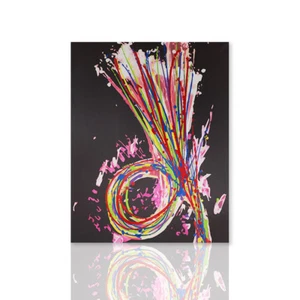 Quadro Tributo FIBRE OTTICHE Mario Schifano Arte Moderna Tributo Autore Schifano - Picture 1 of 8