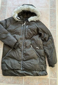 Chaqueta acolchada Sam Edelman para mujer M verde oliva con capucha cremallera completa - Imagen 1 de 12
