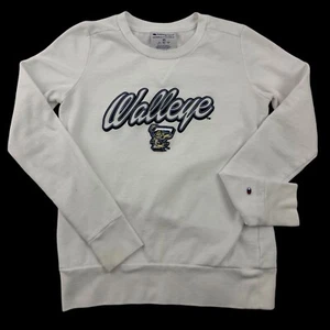 Champion Toledo Walleye Sweatshirt Men XS White Embroidered Pullover Sweatshirt - Picture 1 of 10