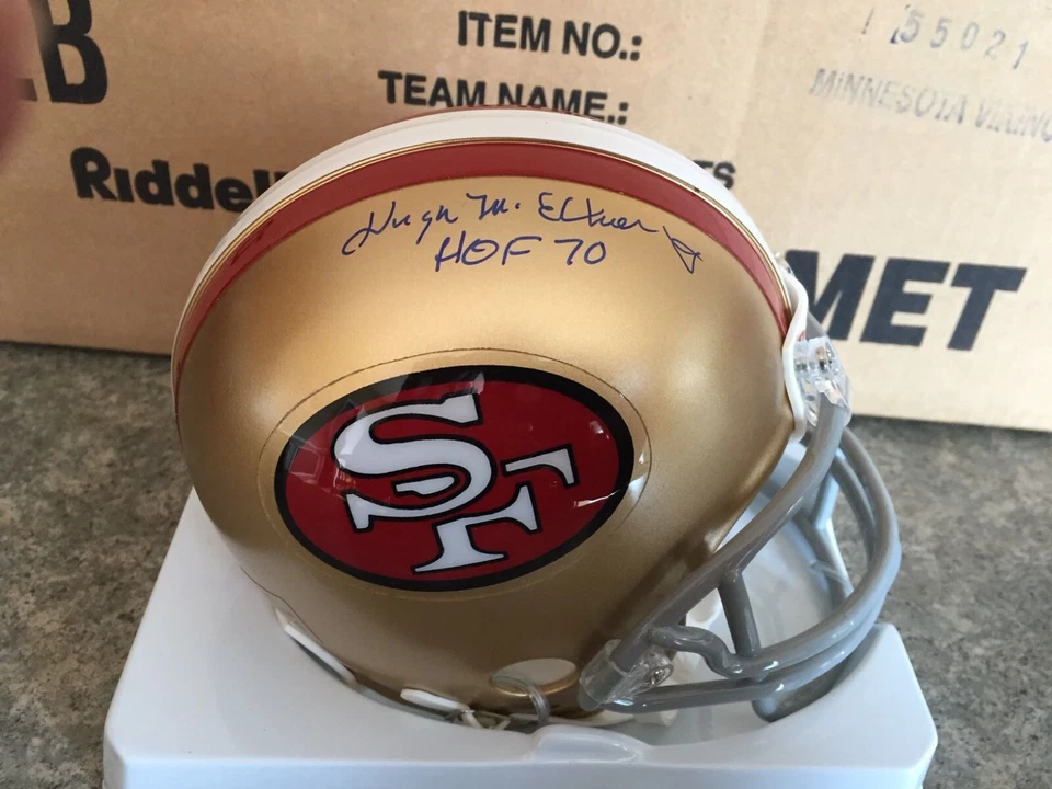 Minicasco firmado por Hugh McElhenny de los 49ers de San Francisco con certificado de autenticidad  Foto 1 de 1