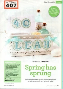 CROSS STITCH CHART SPRING HAS SPRUNG - NEW SHOOTS ALPHABET & NUMBERS 123 (407) - Picture 1 of 2