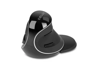 Souris verticale sans fil à 3 canaux Delux Nombre de boutons 6 batterie 500mAh - Photo 1/5