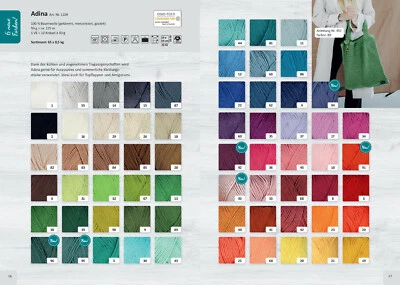 Adina + Adina color  Baumwolle 60° Topflappen Amigurummi Sommer Rellana uni 60C - Bild 1 von 4