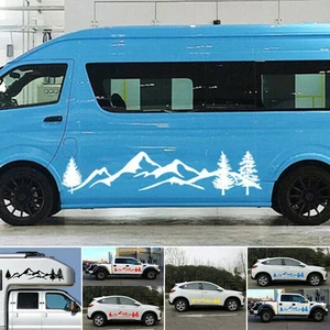 2Pcs Car Sticker Vinyl Forest Graphic Car Decor Waterproof for Camper RV Truck - Bild 1 von 23
