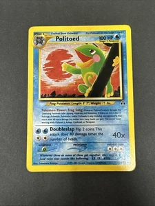 (Unlimited) Pokemon POLITOED Card NEO DISCOVERY Set 8/75 Holo - Picture 1 of 11
