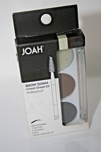 Joah Brow Down Cheat Sheet Kit Waterproof black brown - Picture 1 of 2