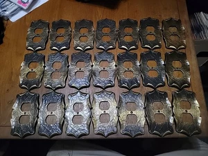 Vintage Lot Of 21 Amerock Carriage House Outlet Plate Covers Brass - Picture 1 of 11