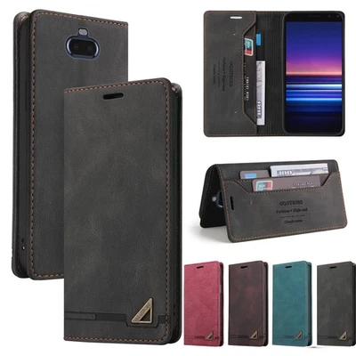Leather Flip Stand Anti Scratch Wallet Case For Xperia 10VI 1VI ACE III 5 V 5IV - Image 1 of 4