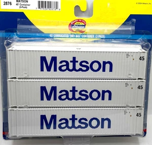 HO ATHEARN 2876 45' CONTAINER 3-PACK MATSON - Bild 1 von 1