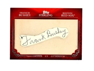 VERY RARE 2010 Topps Sterling FRANCIS BUSHEY CUT AUTO 1/1 BOSTON RED SOX SEE - Picture 1 of 1