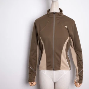 PEARL IZUMI Womens Khaki Insulated Windstopper Waterproof Full-Zip Jacket Size M - Picture 1 of 7