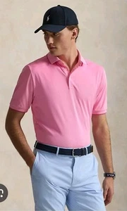Polo Ralph Lauren adulto grande RLX rosa golf performance vestibilità classica - Foto 1 di 5