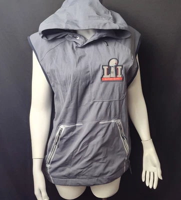 Nike NFL Med Prejuego Chaleco Gris Sudadera con Capucha Cortavientos Activo Aire Libre Ejercicio Hi Lo Foto 1 de 4