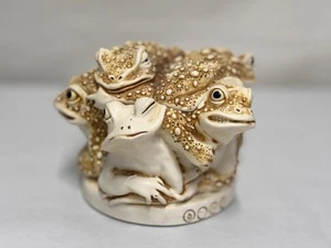Vtg Harmony Kingdom Rather Large Huddle Toad Frog Figurine Trinket Bowl England - Picture 1 of 4