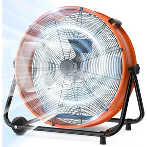 NEW 24 Inch Industrial Drum Fan High Velocity Floor Fan 3 Speed,Heavy Duty Metal - Picture 1 of 6