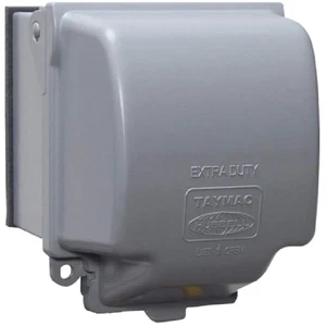 RaynGuard Extra Duty 2-Gang Weatherproof Electrical Cover, Gray for Durability - Picture 1 of 10