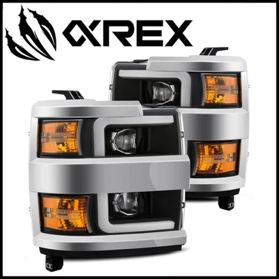 Faros proyectores halógenos AlphaRex Black PRO 2015-2019 Silverado 2500/3500HD Foto 1 de 4