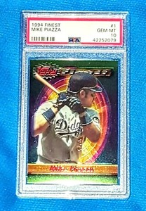MIKE PIAZZA 1994 TOPPS FINEST #1 CHROME LIKE LA DODGERS HALL OF FAMER PSA 10 🔥