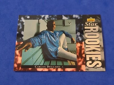 1994 Carlos Delgado ROOKIE RC Blue Jays Upper Deck Star Rookies #8 - Image 1 of 2
