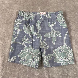 Reyn Spooner Alfred Shaheen Kids Shorts 4T Floral Hawaiian Print Blue Green - Picture 1 of 7
